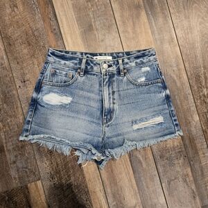 PacSun Blue Distressed Jean Shorts